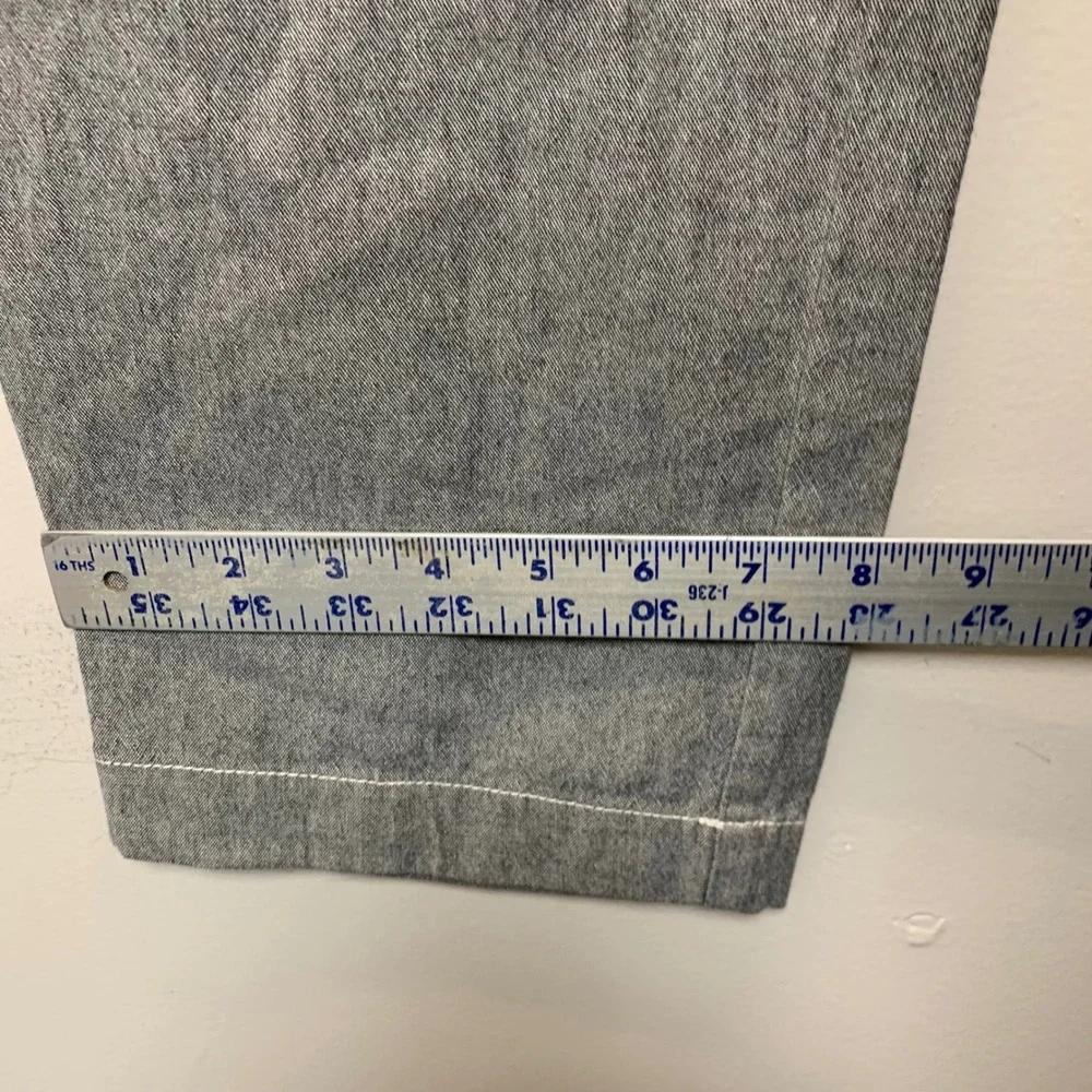 J.Crew 770 Straight Fit Pants Mens 34x34 Grey Stretch Chambray Chinos Excellent